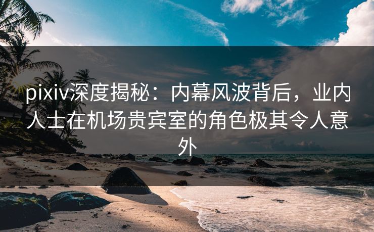 pixiv深度揭秘：内幕风波背后，业内人士在机场贵宾室的角色极其令人意外