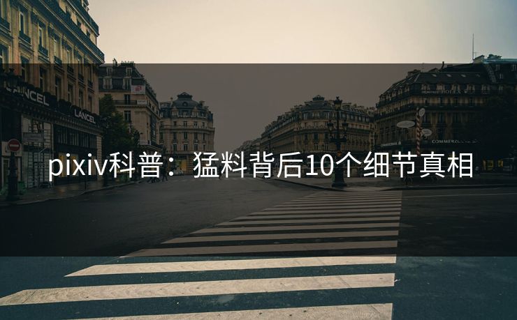 pixiv科普：猛料背后10个细节真相