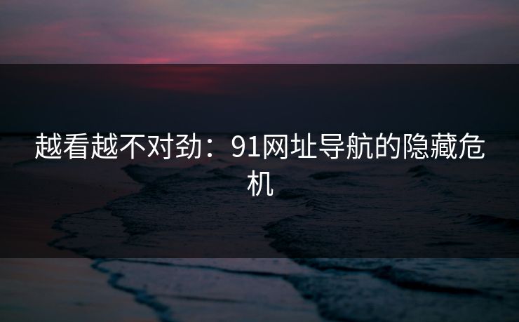 越看越不对劲：91网址导航的隐藏危机